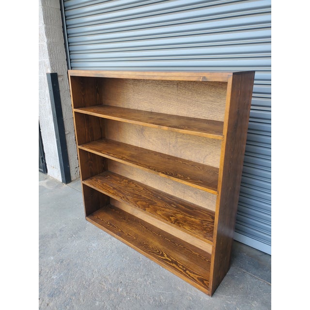1950s Old Solid Wood Bookcase For Sale In Los Angeles - Image 6 of 13