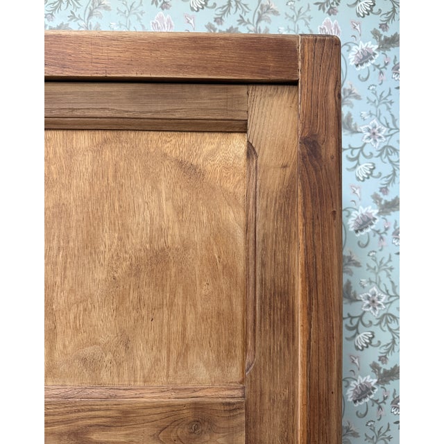 Parisian Wardrobe with Sliding Doors and Hanging Rail, 1950s For Sale - Image 9 of 16