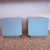 1980s 1980s Modernist Laminate Cube Side Tables in Soft Blue - A Pair For Sale - Image 5 of 7