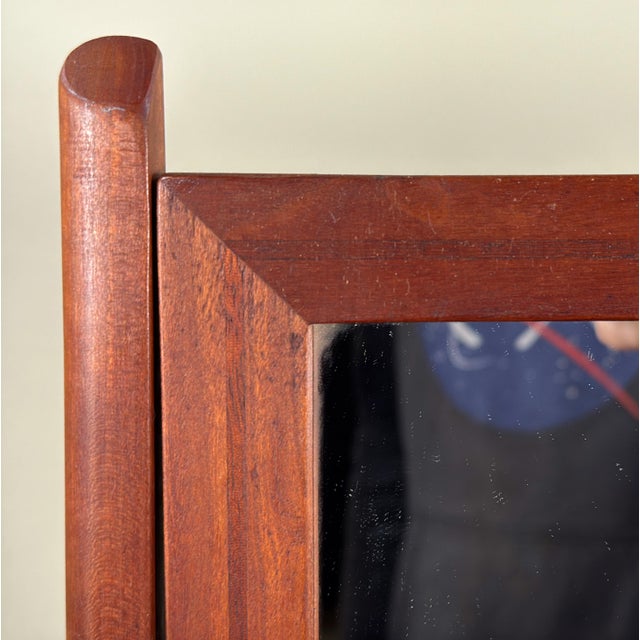 Mid 20th Century Mid Century Scandinavian Modern Teak Vanity Mirror With Sculptural Stand For Sale - Image 5 of 12