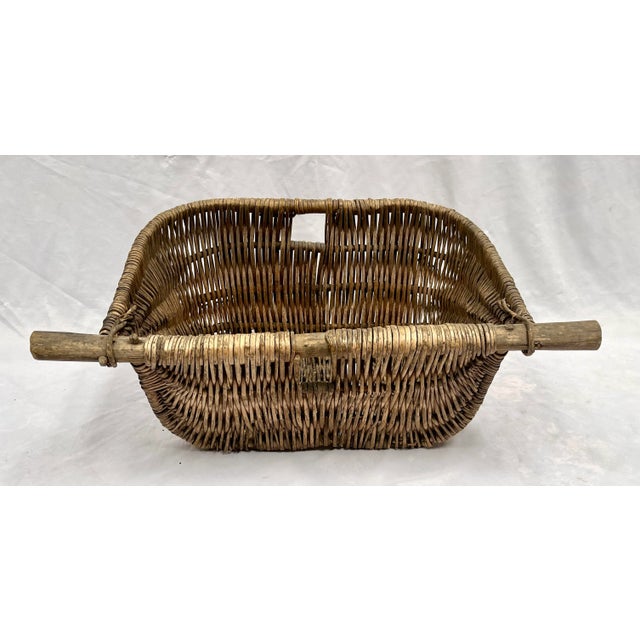 Late 19th Century Rare Antique French Handcrafted Wood Dowel Gathering Basket For Sale - Image 11 of 11