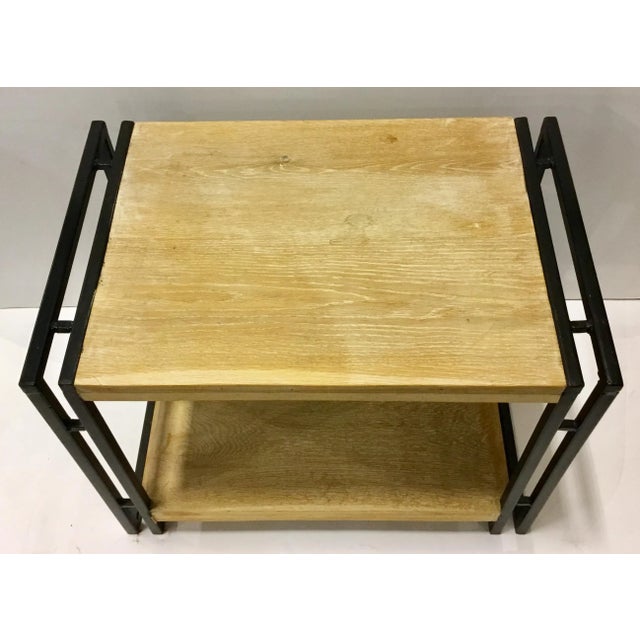Organic Modern Iron and Wood Bryker Side End Table For Sale - Image 4 of 5