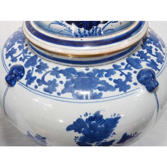 Ceramic Nanking Porcelain Temple Jars in Blue and White For Sale - Image 7 of 10