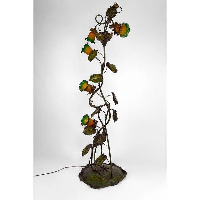French Art Nouveau Heron Floor Lamp, 1890s For Sale - Image 3 of 18
