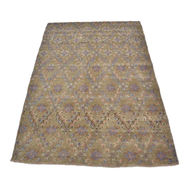 1960s Boho Chic Turkish Wool Rug For Sale