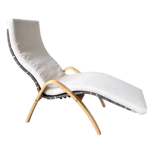 Vintage Bentwood Deck Chair by Kim Samson for Ikea, 1980s For Sale