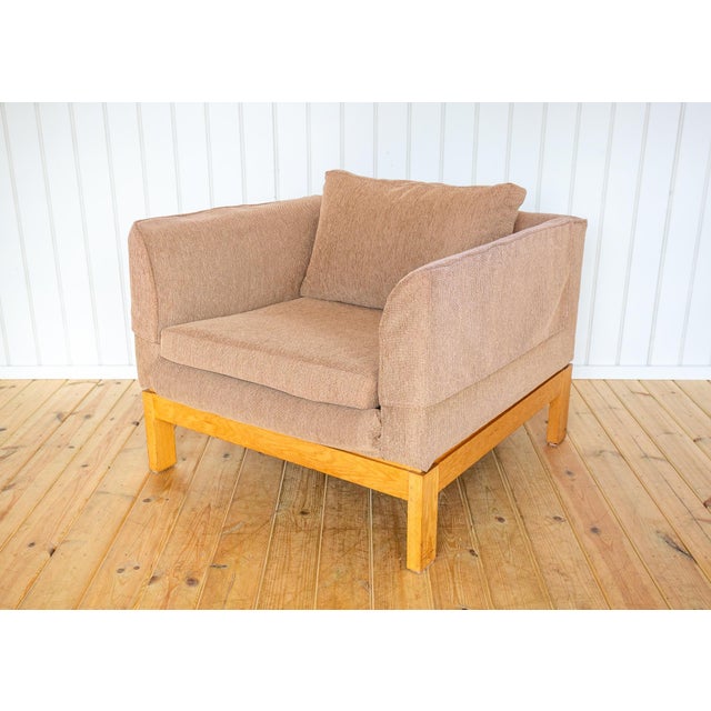 Mid-Century Modernist Sofa and Armchair in Blonde Maple and Upholstery attributed to Terence Conran, 1970s, Set of 2 For Sale - Image 16 of 18