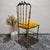 Metal Vintage Italian Chiavari Chair in Brass with Yellow Velvet Upholstery, 1950s For Sale - Image 7 of 12