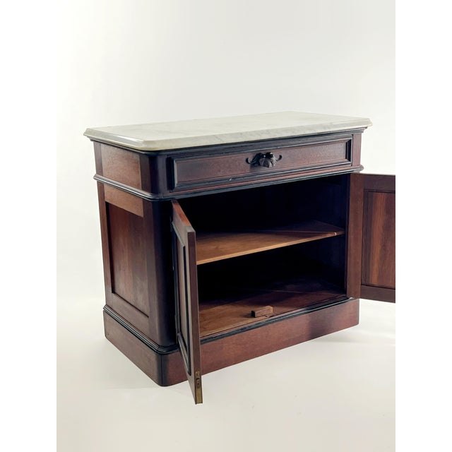 Stone Antique Marble Top Wash Stand Commode For Sale - Image 7 of 11