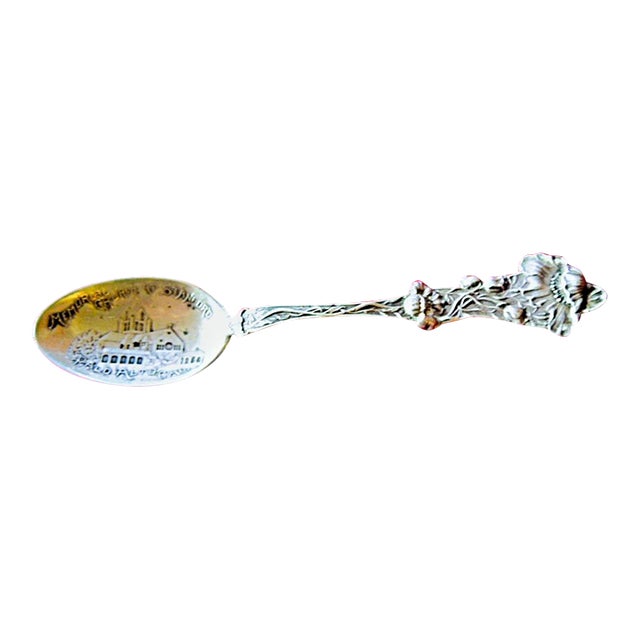 Rare Paye & Baker Poppy Sterling Silver Souvenir Spoon 'Stanford Memorial Church Palo Alto' For Sale