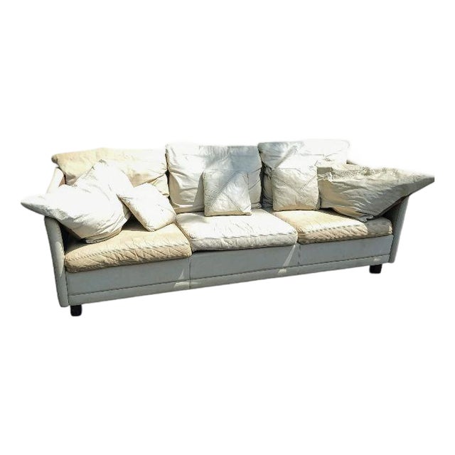 Timeless Elegance: Rare 1980 Vintage Dansk Danish Leather Sofa For Sale