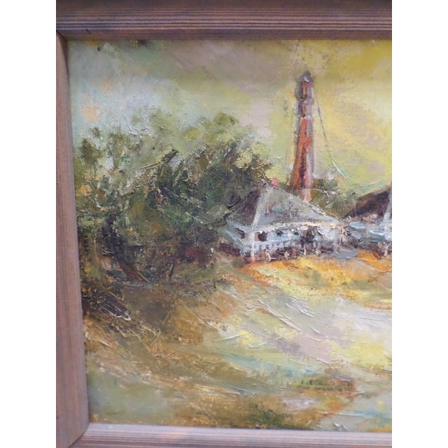 1960s Mid Century Modern Seascape Signed Impressionist Oil Painting on Canvas, Framed For Sale In Columbia, SC - Image 6 of 13