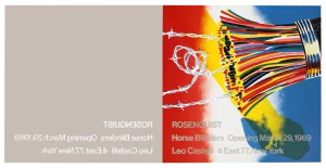1969 James Rosenquist 'Horse Blinders' Pop Art Multicolor,Red,Blue,Yellow Usa Mixed Media