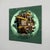 Green Italian Modern Wall Mirror by Ugo Nespolo for Rimadesio, 1980s For Sale - Image 8 of 8