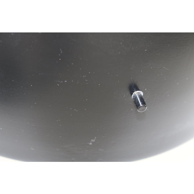 Pendant Light inSatin Glass with Black Painted Aluminum Ring from Stilnovo, 1950s For Sale - Image 6 of 15