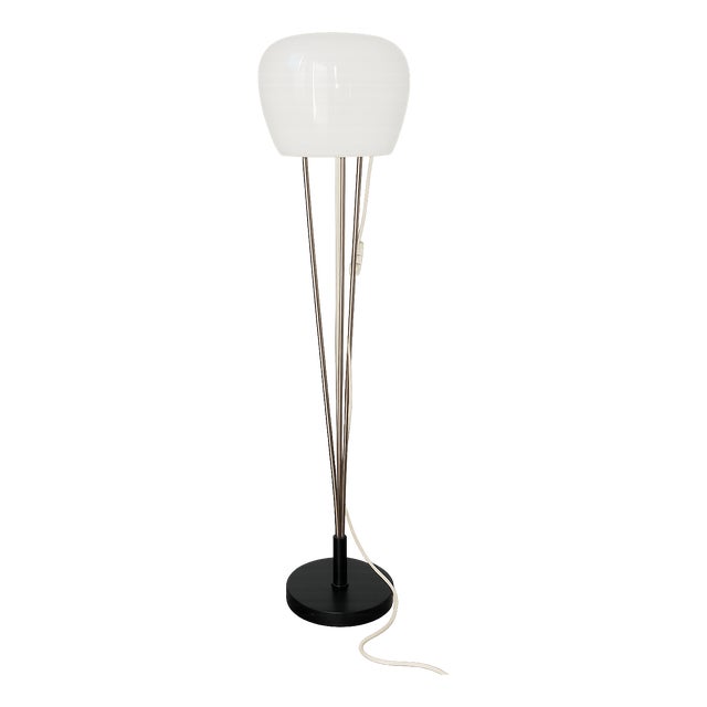 Floor Lamp in Metal and Glass from A. Gałęcki, Poland, 1970s For Sale