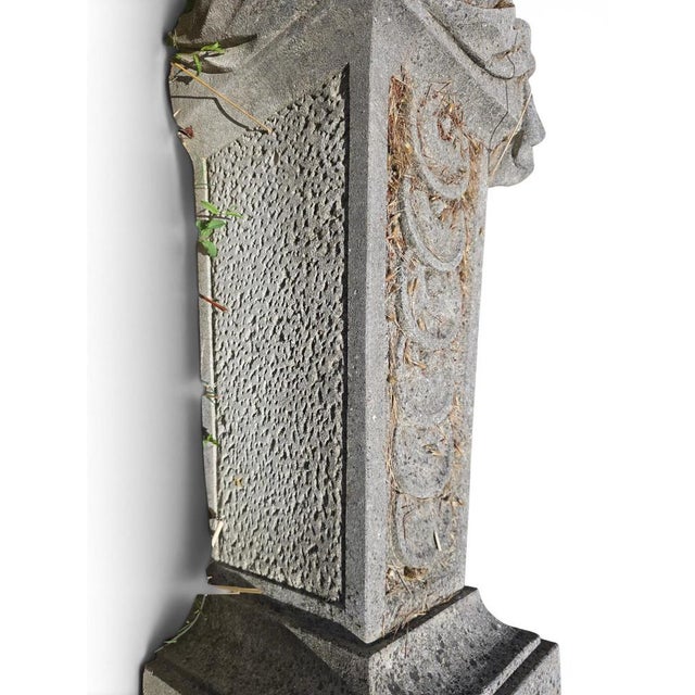 Stone Hand-Carved Stone Sculptures, Early 20th Century, Set of 2 For Sale - Image 7 of 13