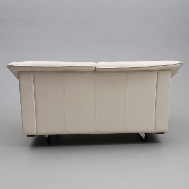 Vintage Leather Sofa Set, 1980s, Set of 2, in Good conditions. Designed 1980 to 1989