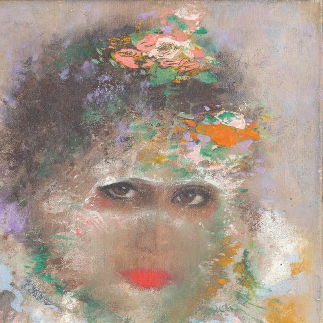 Mid-Century Modern 'Young Arabian Woman' by Jan Hoowij, Circa 1960 For Sale - Image 3 of 9