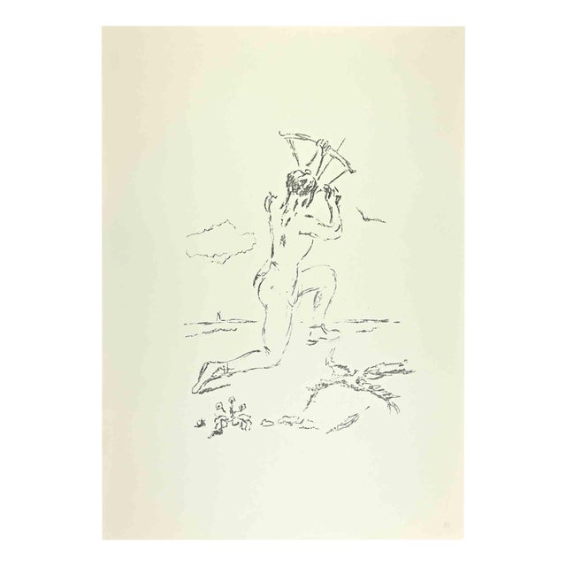 Filippo De Pisis, Archer, Lithograph, 1960s For Sale