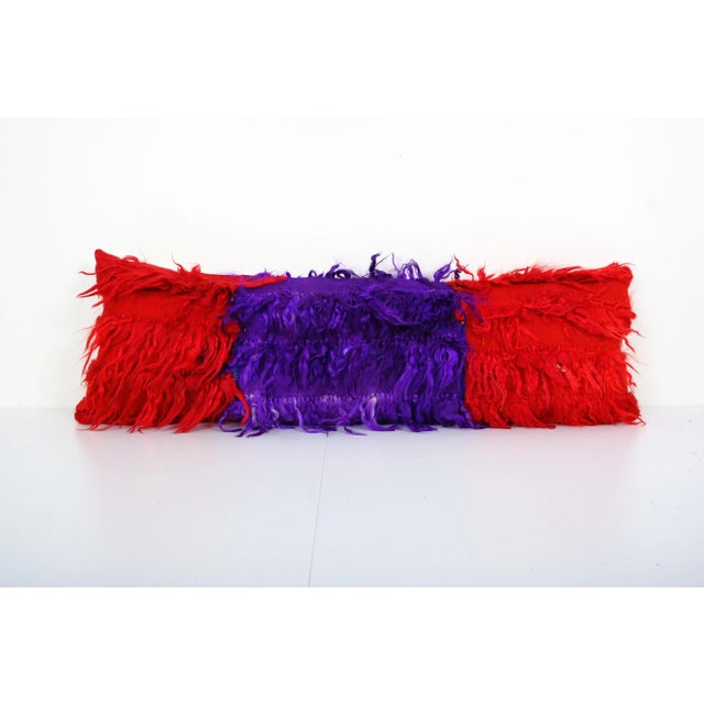 1960s Turkish Shaggy Cushion Cover For Sale - Image 5 of 5