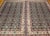 Navy Blue Vintage Persian Tabriz Afshan Rug, Hand-Knotted Wool, Allover Caucasian Shirvan Pattern, Navy & Ivory, 7x10 For Sale - Image 8 of 18