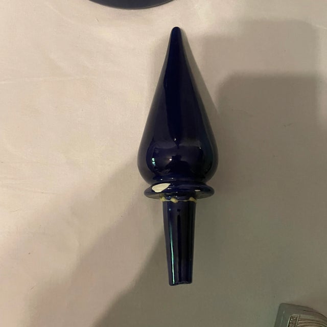 Mid Century Modern Blue Genie Jar For Sale In Columbia, SC - Image 6 of 7