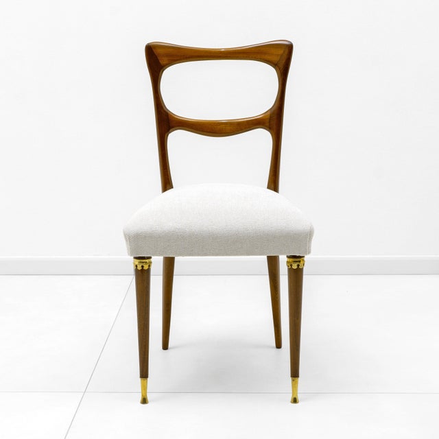 Wood Mid-Century Modern Dinning Chairs by Paolo Buffa, 1950s, Set of 4 For Sale - Image 7 of 10