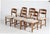 Danish Razor Blade Chairs in Oak and Sheepskin from Henning Kjærnulf, 1970s, Set of 8 For Sale - Image 4 of 10