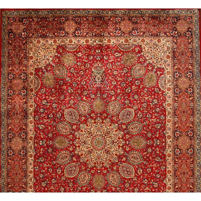 Hand-Knotted Middle Eastern Wool Rug For Sale - Image 3 of 10