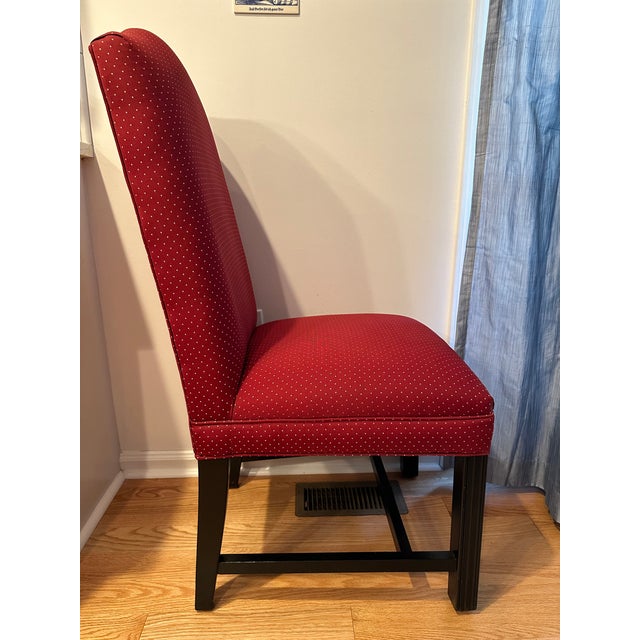 Traditional Pottery Barn Upholstered Solid Back Dining Chair For Sale - Image 3 of 5