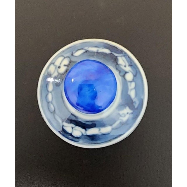 Chinoiserie 19th C. Chinese Guangxu Copper-Red & Cobalt Porcelain Snuff Bottle For Sale - Image 3 of 10