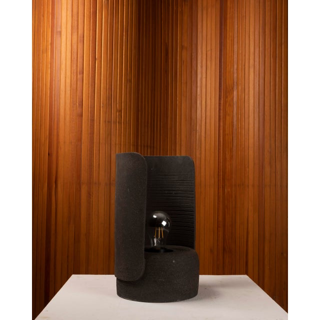 1970s Sculptural Table Lamp in Turned Ceramic, 1970s For Sale - Image 5 of 12