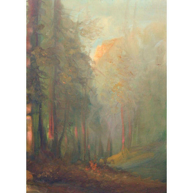 1960s 1960s Forest and Pond at Sunset Landscape by Charles Grove For Sale - Image 5 of 6