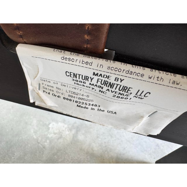 Oversize - Vintage Century Furniture Solid Wood & Leather Strapped Seating Lounge Chairs - A Pair For Sale - Image 12 of 12