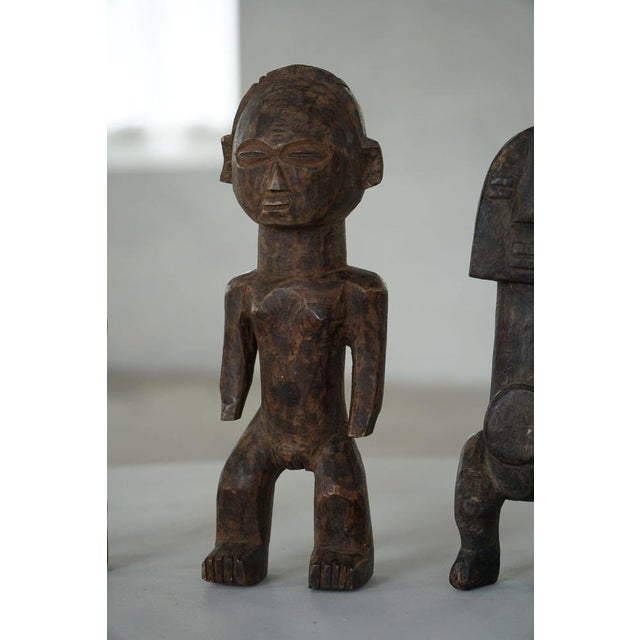 Decorative Handcrafted African Wooden Sculptures, 1940s, Set of 4 For Sale - Image 10 of 16