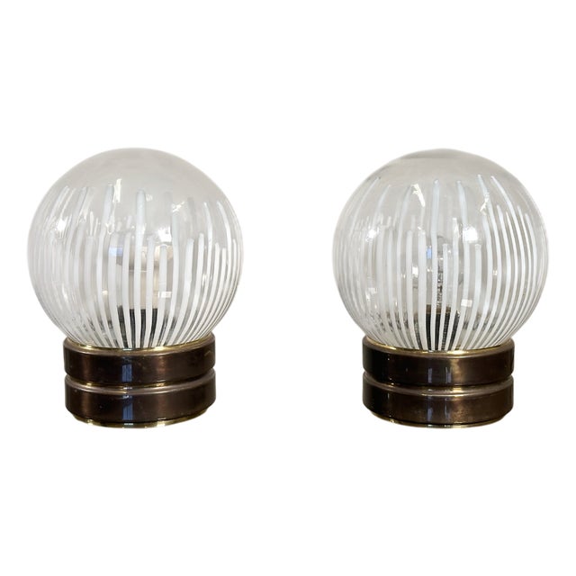 Anemone Table Lamps by Ludovico Diaz De Santillana for Venini, 1960s, Set of 2 For Sale