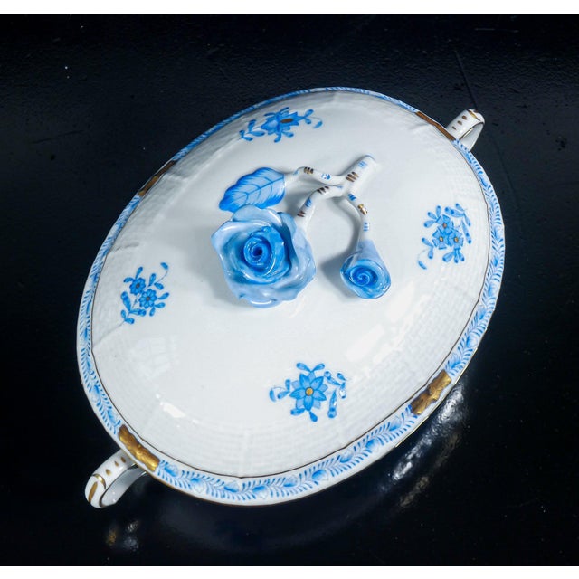 370 Apponyi Blue Porcelain Sauce Pot from Herend For Sale - Image 5 of 18