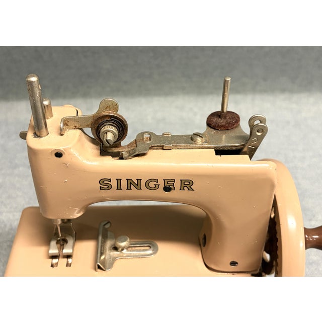Tan Singer No. 20 Vintage Child's Sewing Machine For Sale - Image 8 of 10