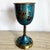 Vintage Israeli Brass and Blue Hand Painted Kiddish Cup For Sale - Image 4 of 6