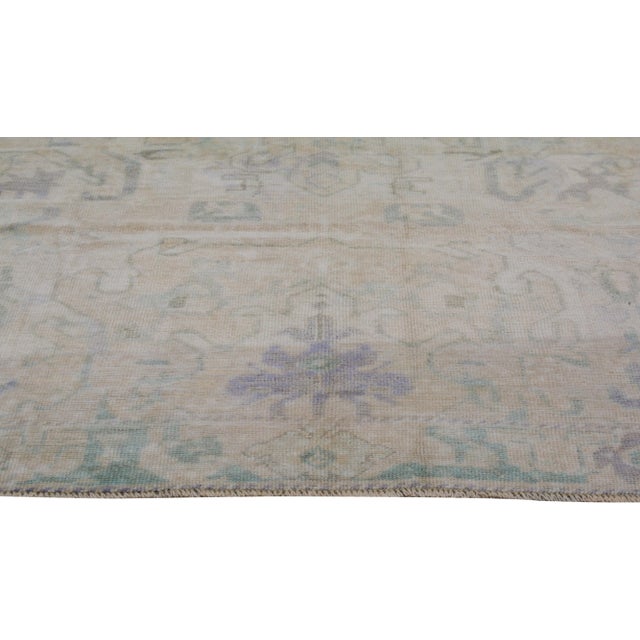 Vintage Turkish Oushak Hand Knotted Wool Rug, 6'x9'2" For Sale - Image 4 of 6