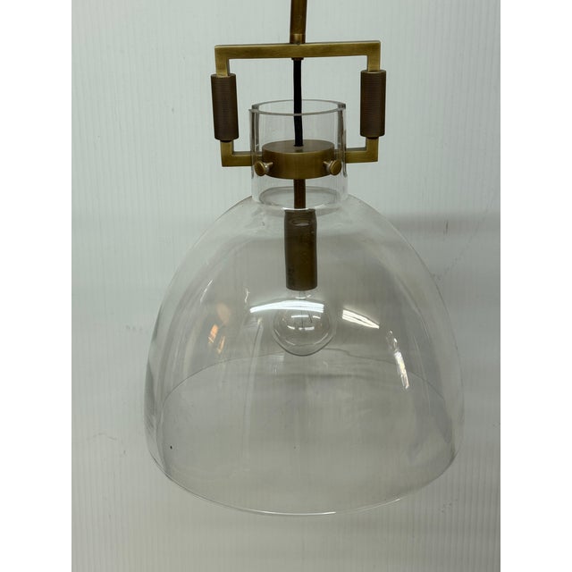 Living Design Brass Single Pendant Light For Sale - Image 10 of 12