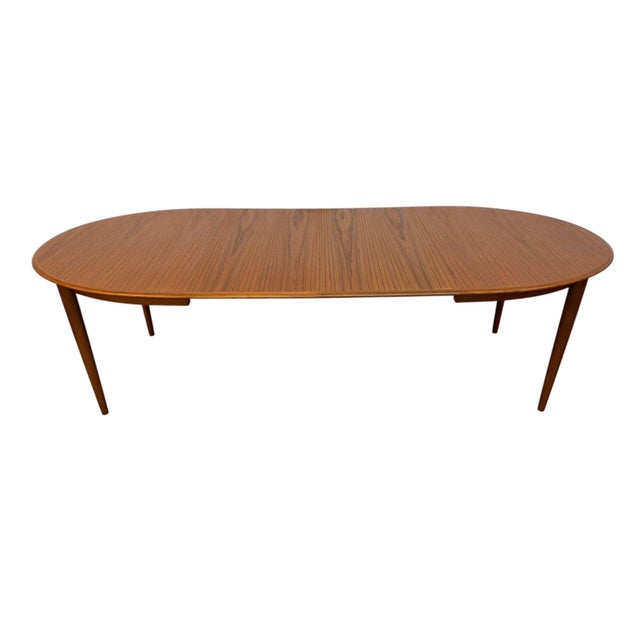 Vintage Danish Modern Oval Teak Dining Table - Refinished! For Sale In Philadelphia - Image 6 of 9