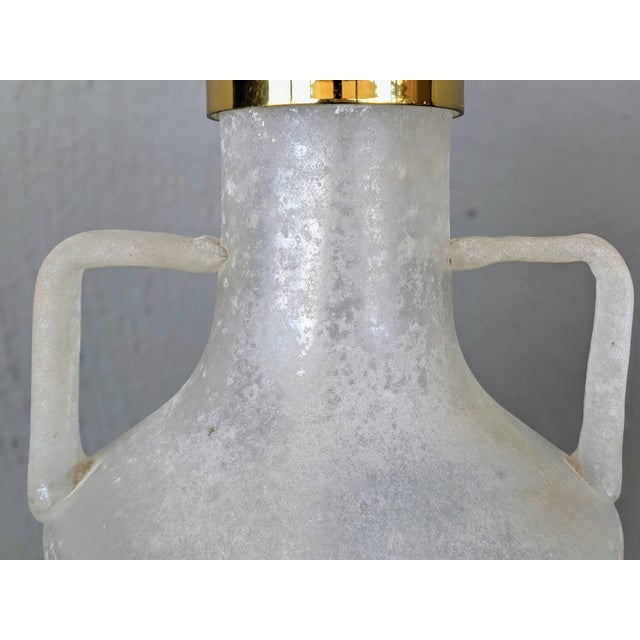 Late 20th Century Vintage Seguso Vetri a Scavo-Styled Lamp For Sale - Image 5 of 12