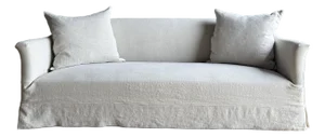 Olivier Belgian Style Slip Covered Sofa in 100% Linen