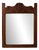French Carved Mahogany Farmhouse Wall Mirror For Sale
