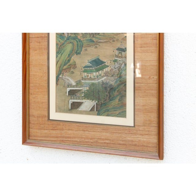 1960s Framed Antique Traditional, Architectural Painting For Sale - Image 5 of 10