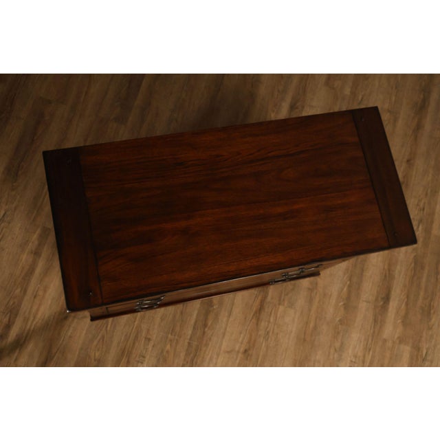 Mission Style Media Chest With Open Storage For Sale - Image 12 of 18