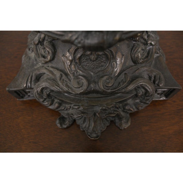 Bronze Bronze Base Lidded Crackle Finish Porcelain Vase For Sale - Image 8 of 13