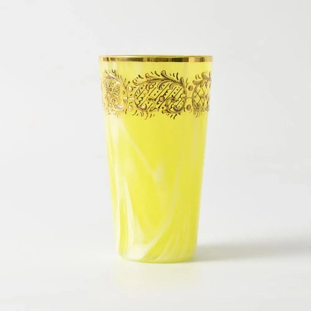 Yellow Spatter Glass Tumbler from Franz Welz, 1900s For Sale - Image 6 of 6